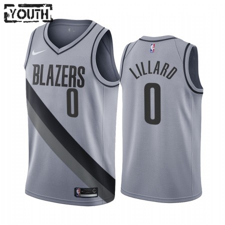 Dres Portland Trail Blazers Damian Lillard 0 2020-21 Earned Edition Swingman - Dječji